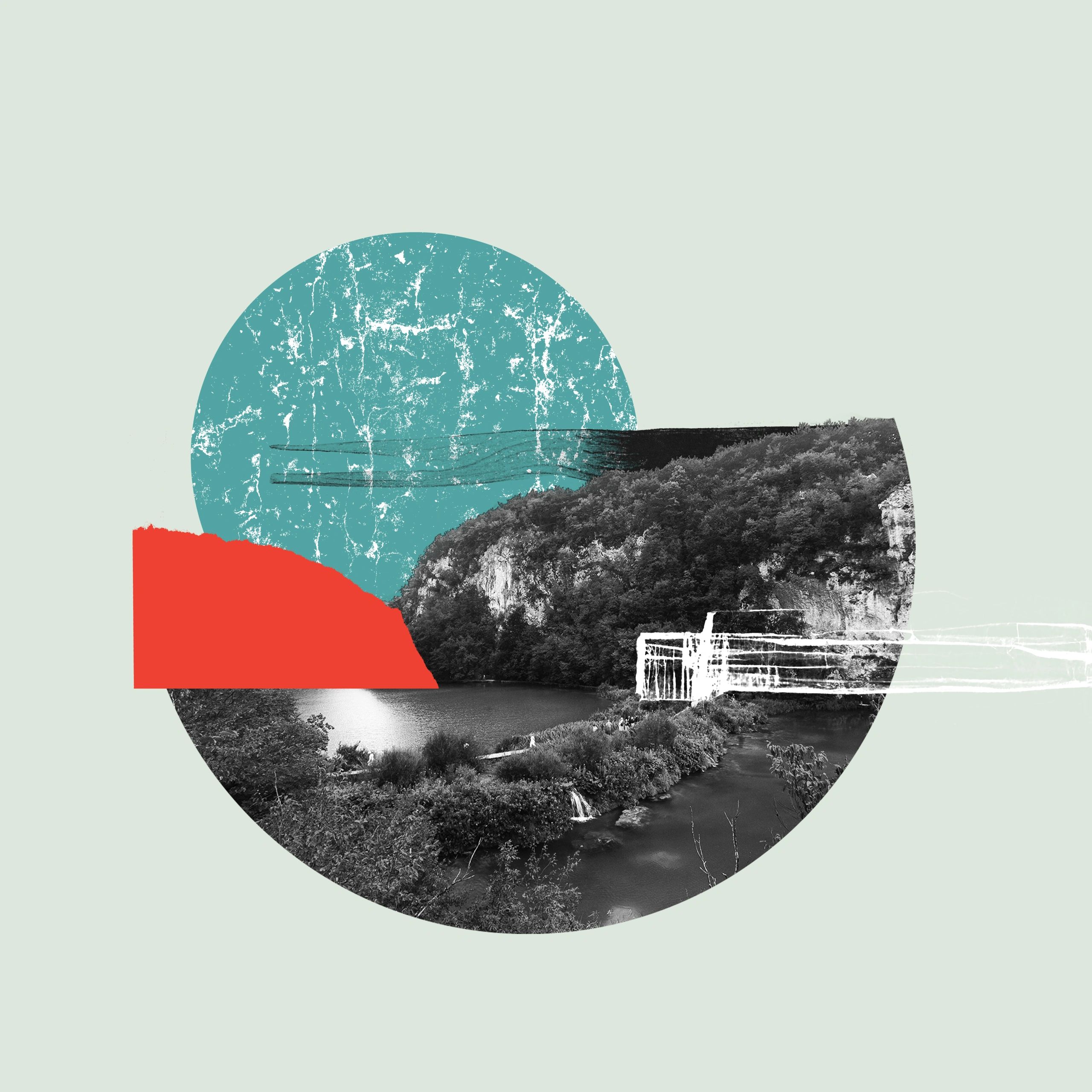 Creative collage style student artwork
