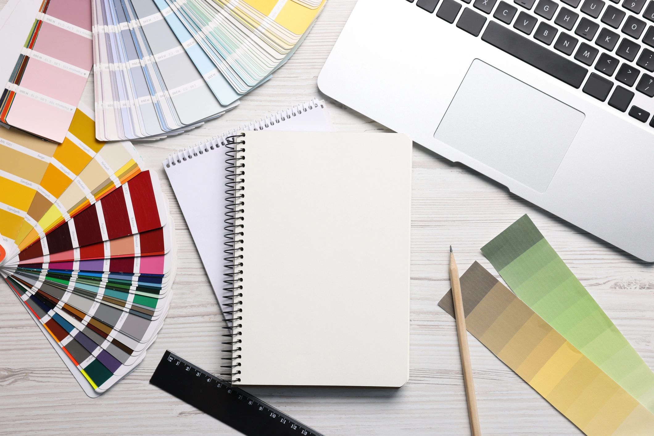 Sketchbook and study setup for online design entrance preparation